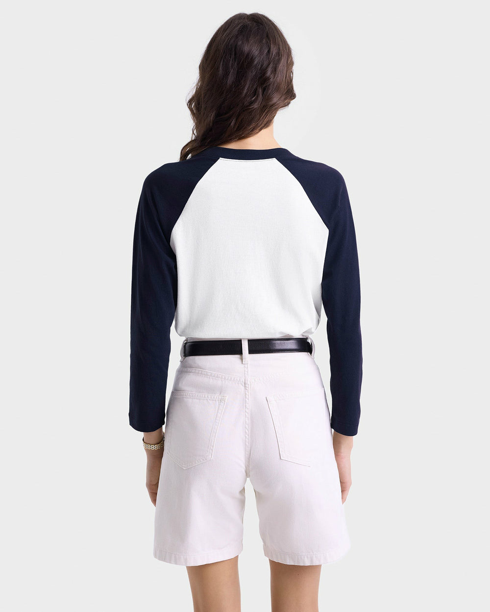 Wellness Club Baseball Tee - White/Navy Sporty & Rich Discount