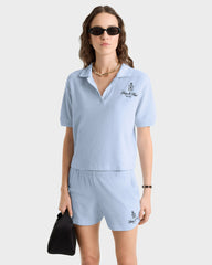 Vendome Terry Polo - Ciel/Navy Sporty & Rich Outlet