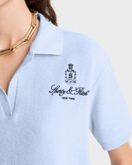 Vendome Terry Polo - Ciel/Navy Sporty & Rich Outlet
