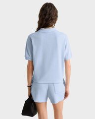 Vendome Terry Polo - Ciel/Navy Sporty & Rich Outlet