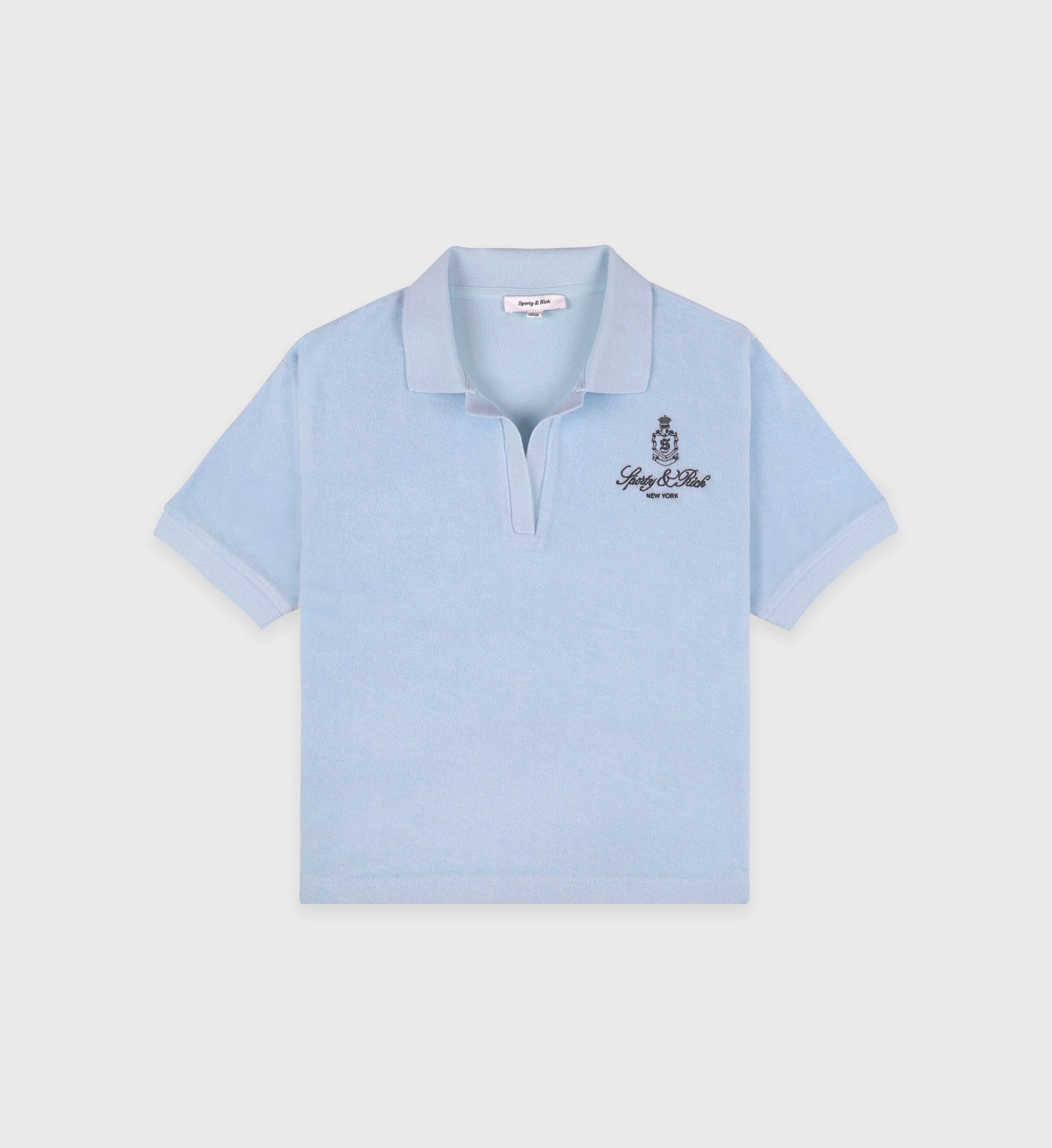 Vendome Terry Polo - Ciel/Navy Sporty & Rich Outlet