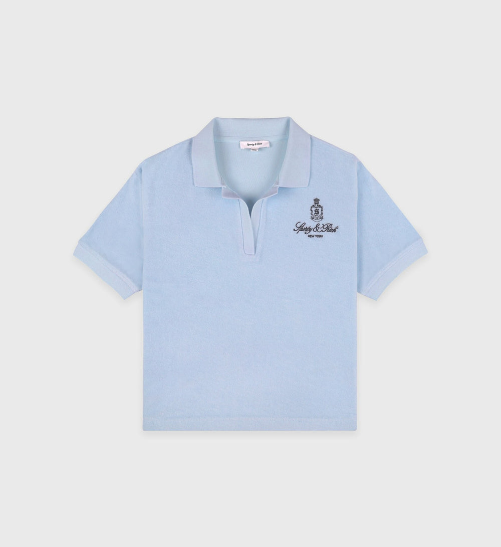 Vendome Terry Polo - Ciel/Navy Sporty & Rich Outlet