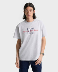 NY Minute T-Shirt - Heather Gray/Navy Sporty & Rich Online