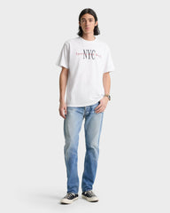 NY Minute T-Shirt - White/Navy Sporty & Rich Discount