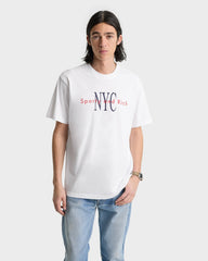 NY Minute T-Shirt - White/Navy Sporty & Rich Discount