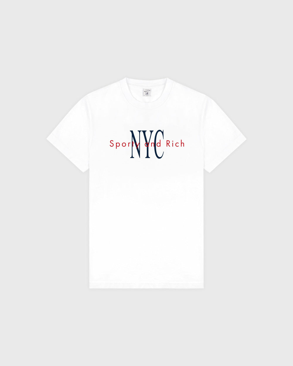 NY Minute T-Shirt - White/Navy Sporty & Rich Discount
