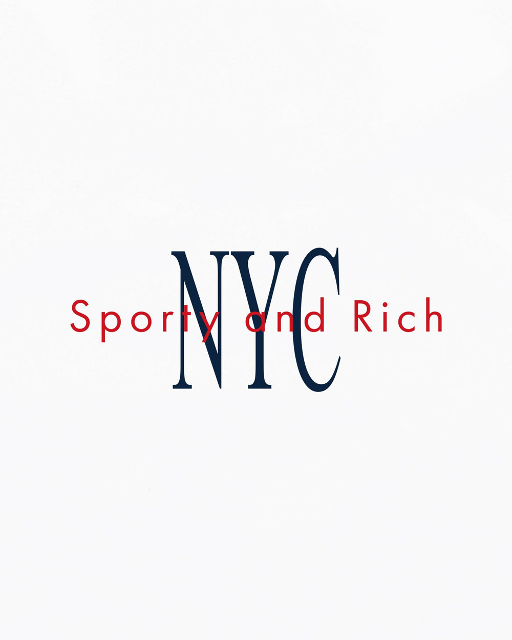 NY Minute T-Shirt - White/Navy Sporty & Rich Discount