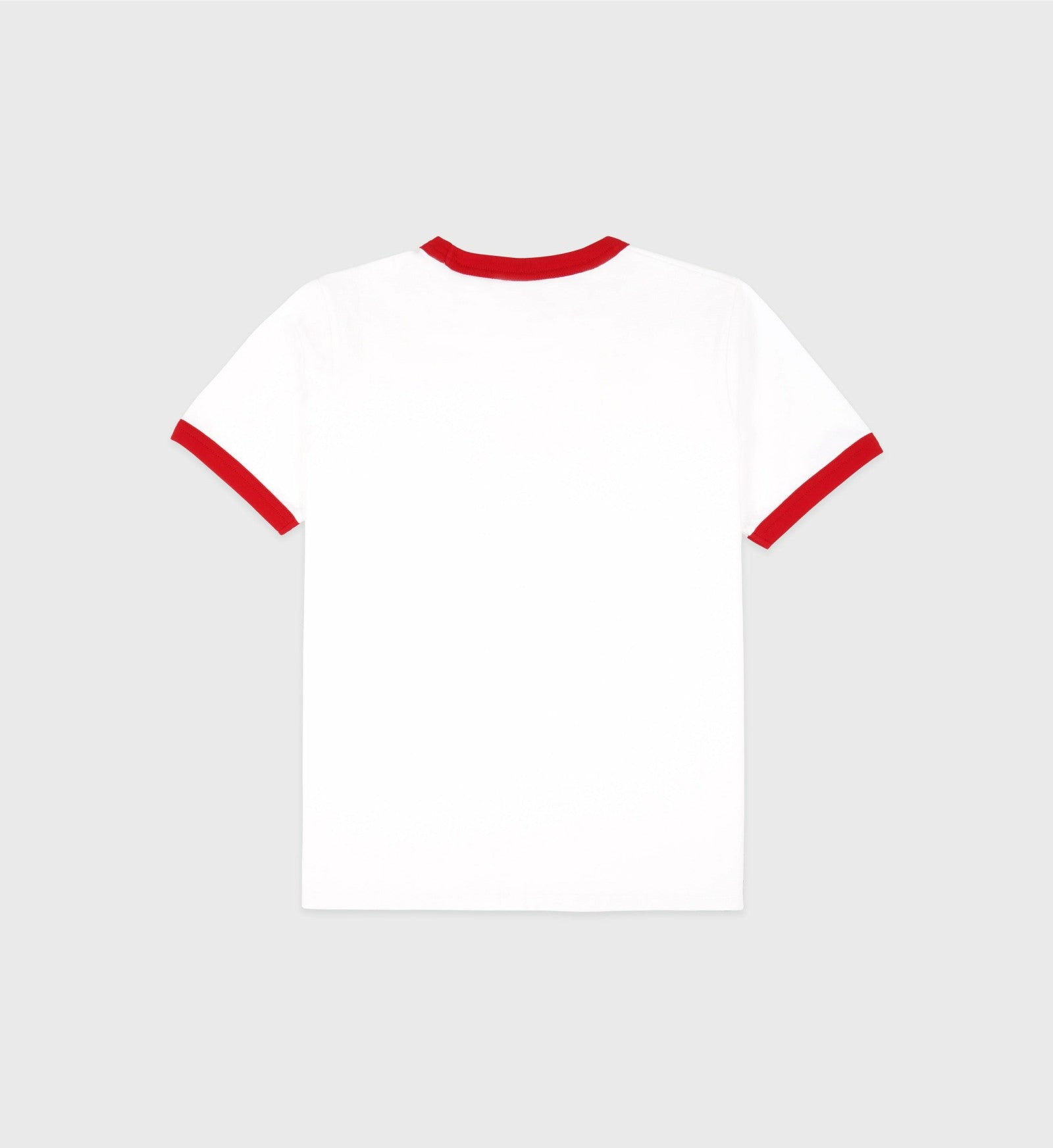 Beverly Hills Crest Soft Ringer Tee - White/Ruby Sporty & Rich For Sale