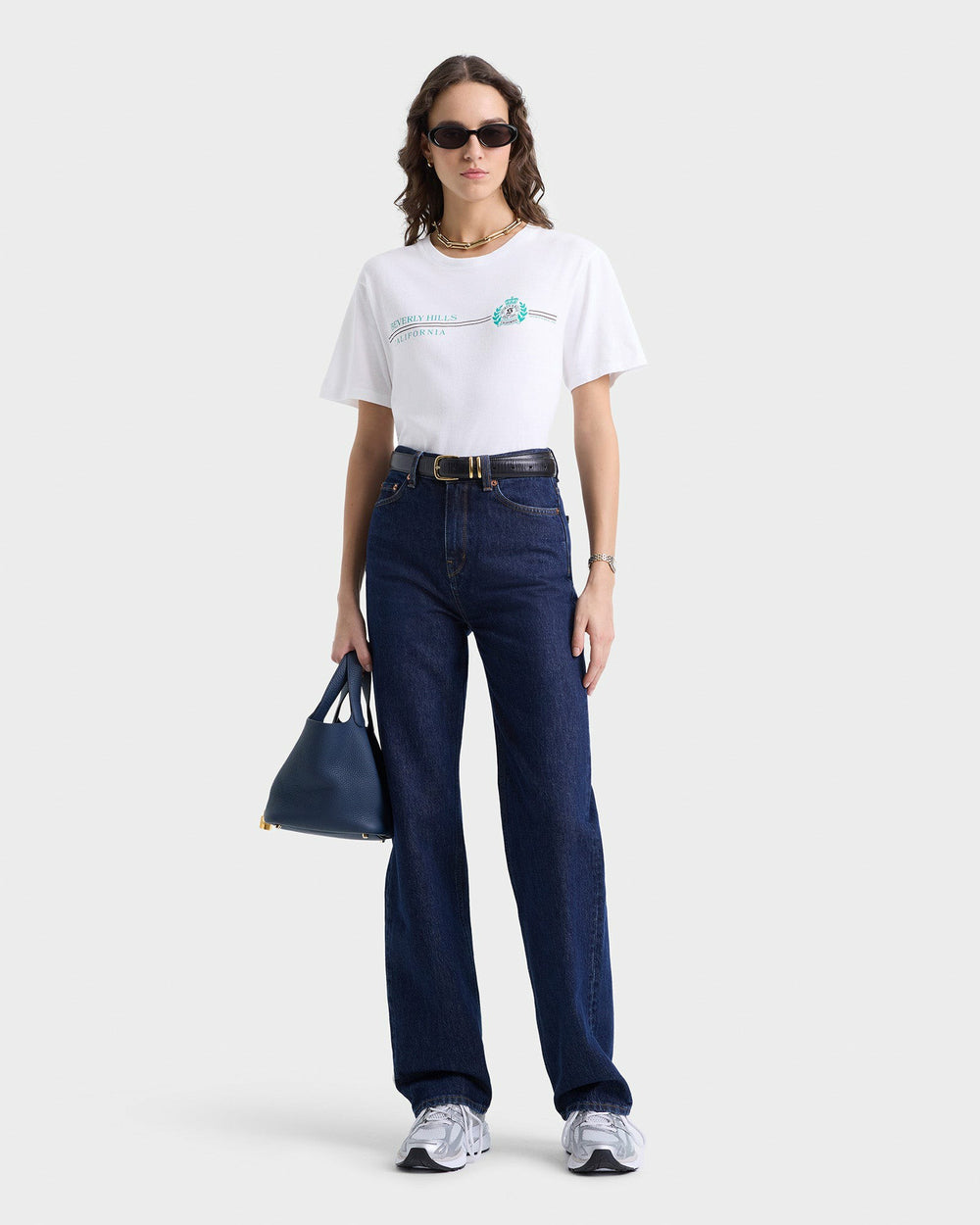 Beverly Hills Horizon Soft T-Shirt - White Sporty & Rich Outlet
