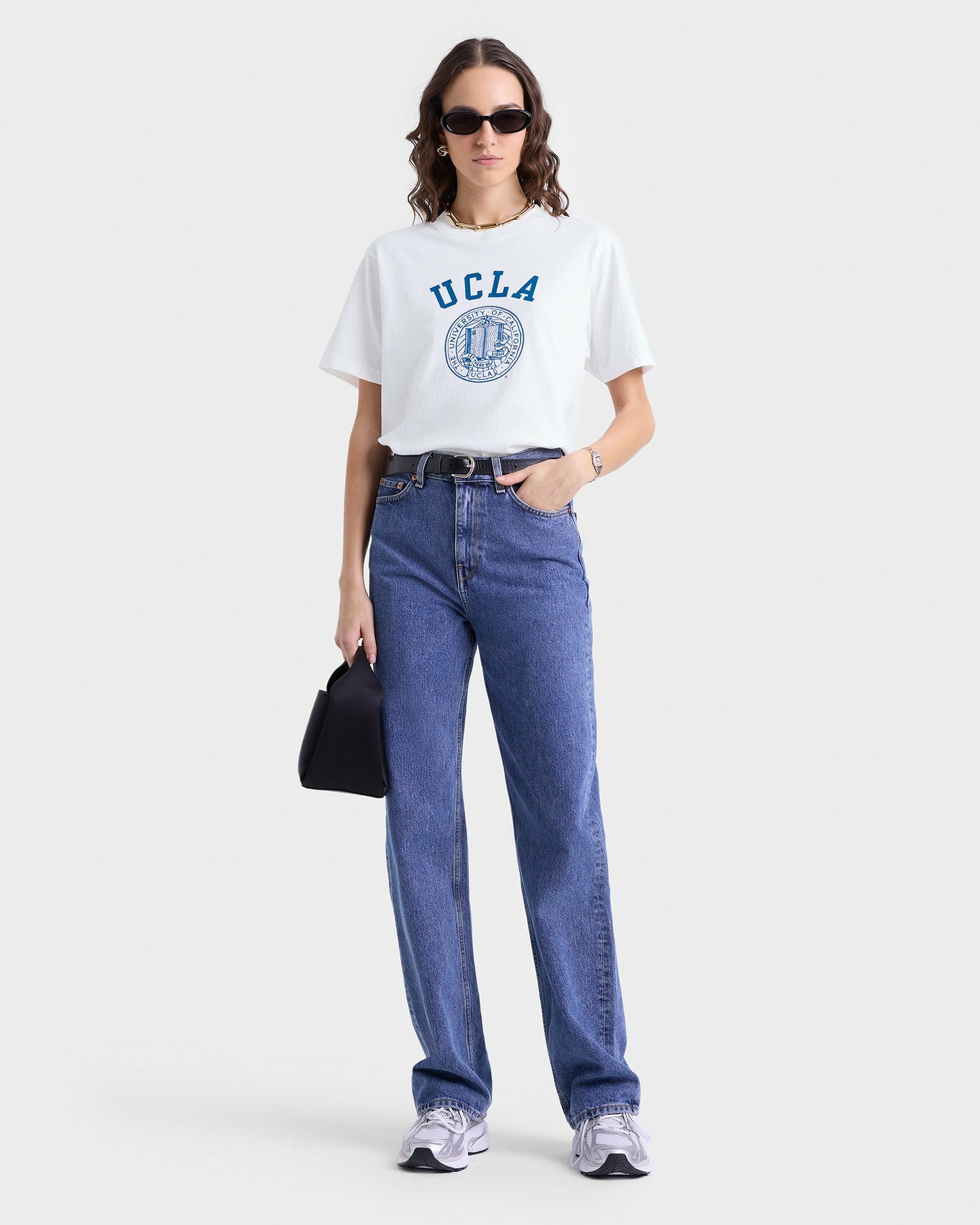 UCLA Crest T-Shirt - White/Blue Sporty & Rich Discount
