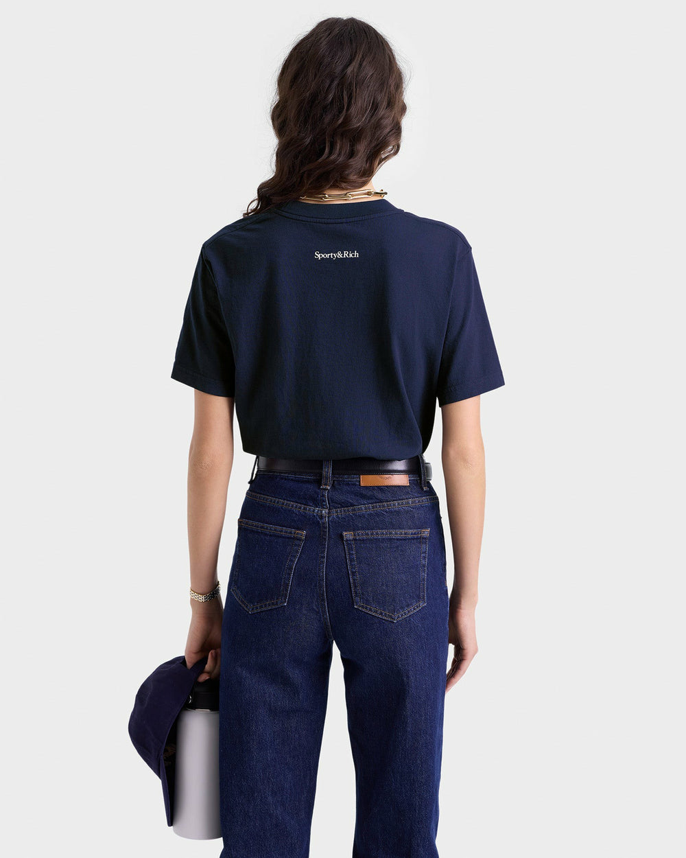 UCLA Crest T-Shirt - Navy/White Sporty & Rich For Sale
