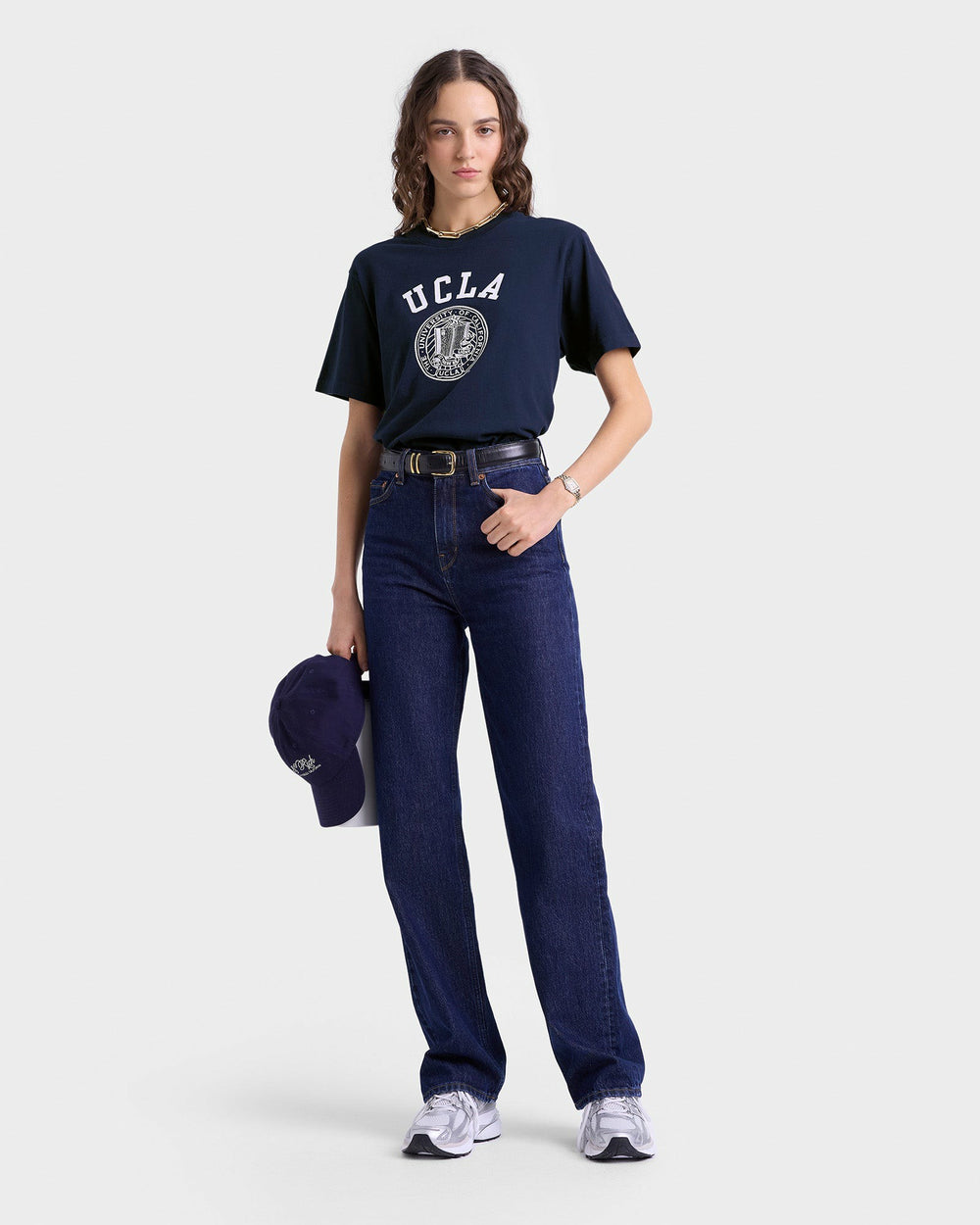 UCLA Crest T-Shirt - Navy/White Sporty & Rich For Sale