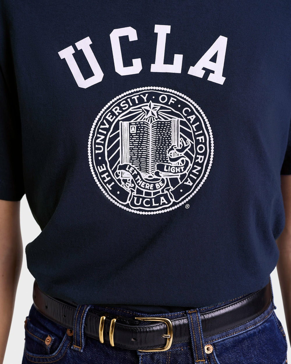 UCLA Crest T-Shirt - Navy/White Sporty & Rich For Sale