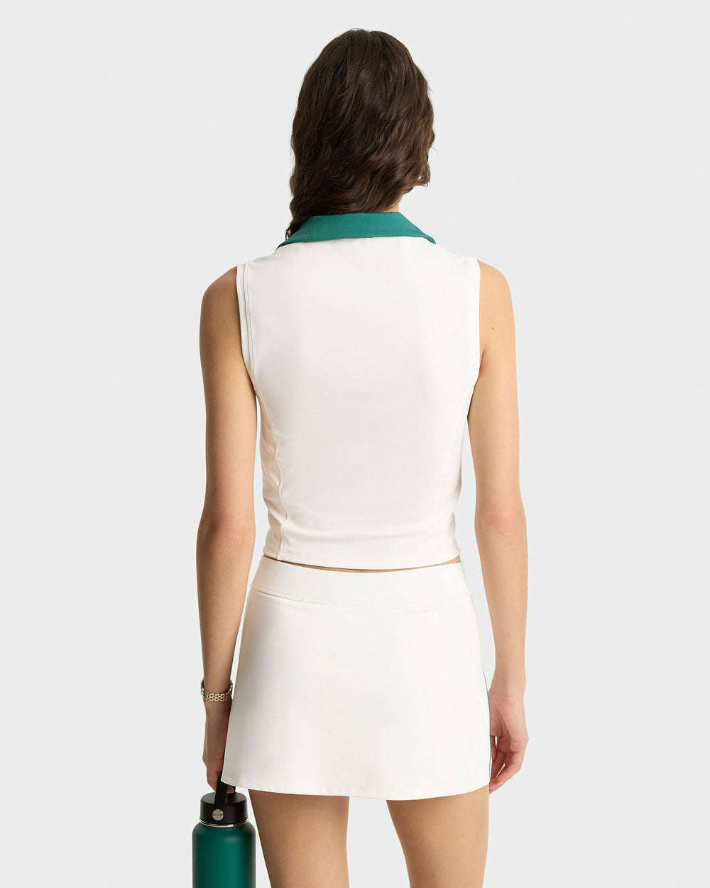 SRC Sports Polo Vest - White/Alpine Sporty & Rich Sale