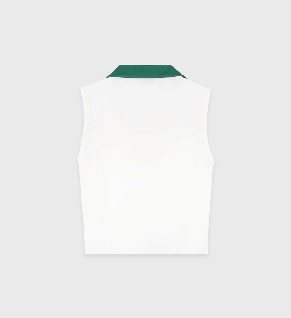 SRC Sports Polo Vest - White/Alpine Sporty & Rich Sale