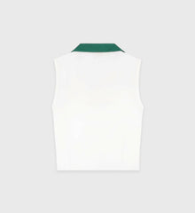 SRC Sports Polo Vest - White/Alpine Sporty & Rich Sale
