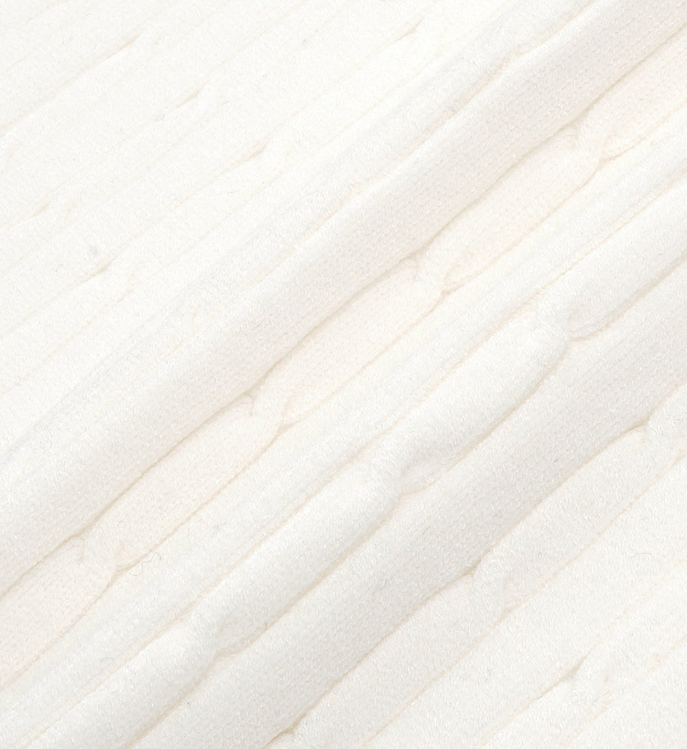 SRC Mini Cable Polo - White/Alpine Sporty & Rich Discount
