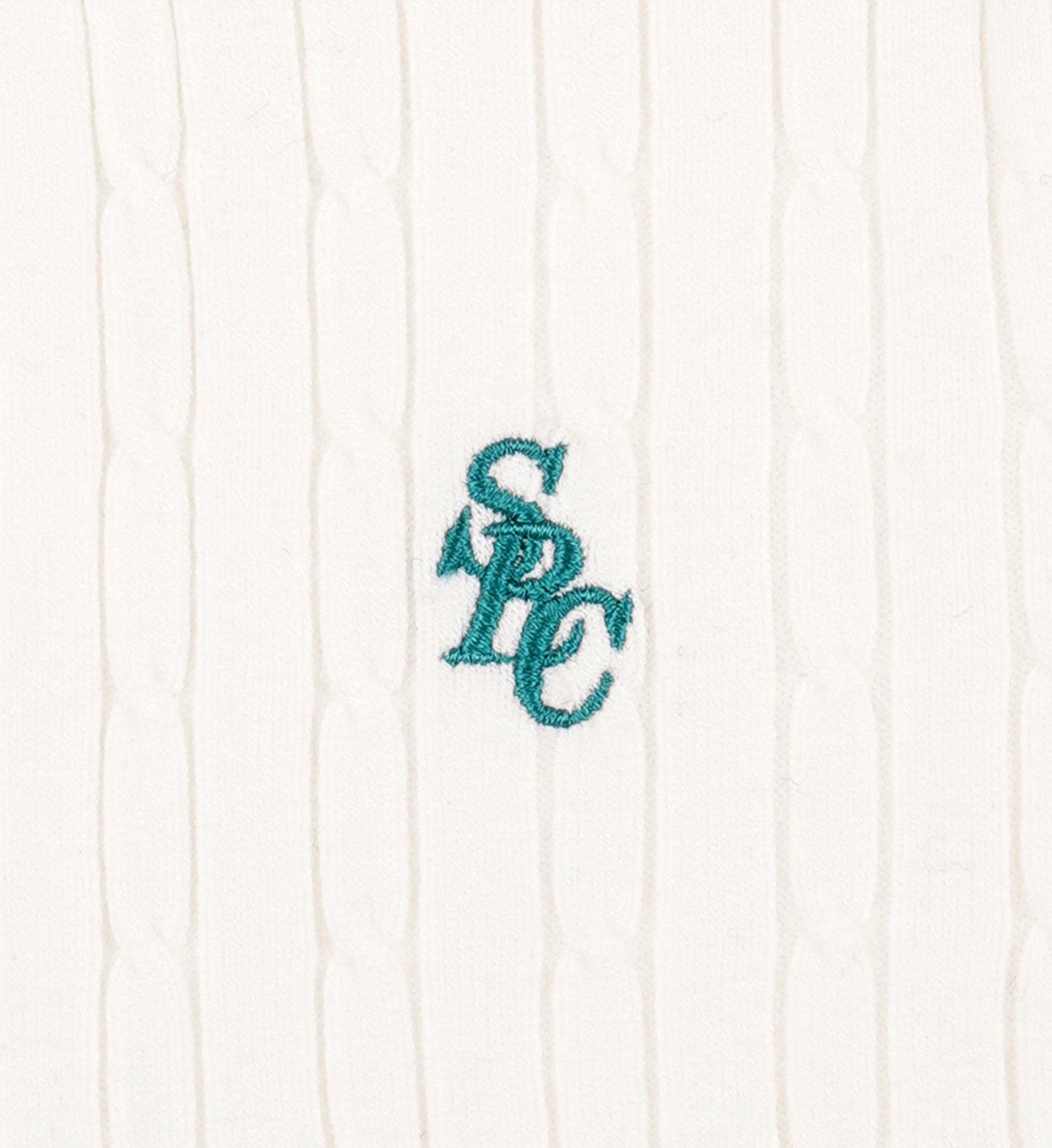 SRC Mini Cable Polo - White/Alpine Sporty & Rich Discount