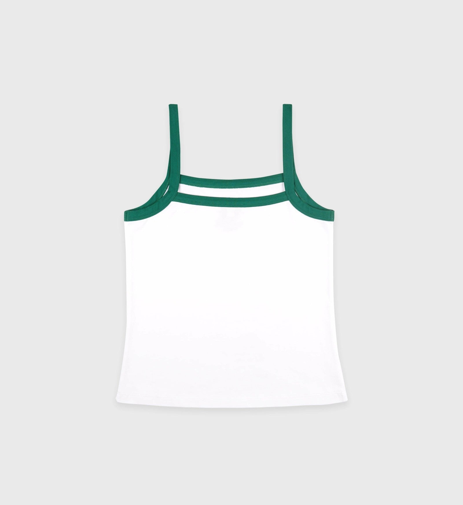Crown Tennis Pique Tank - White/Alpine Sporty & Rich Outlet