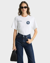 Major League T-Shirt - White/Navy Sporty & Rich US