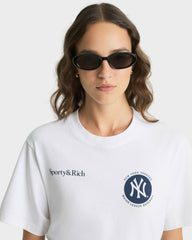 Major League T-Shirt - White/Navy Sporty & Rich US
