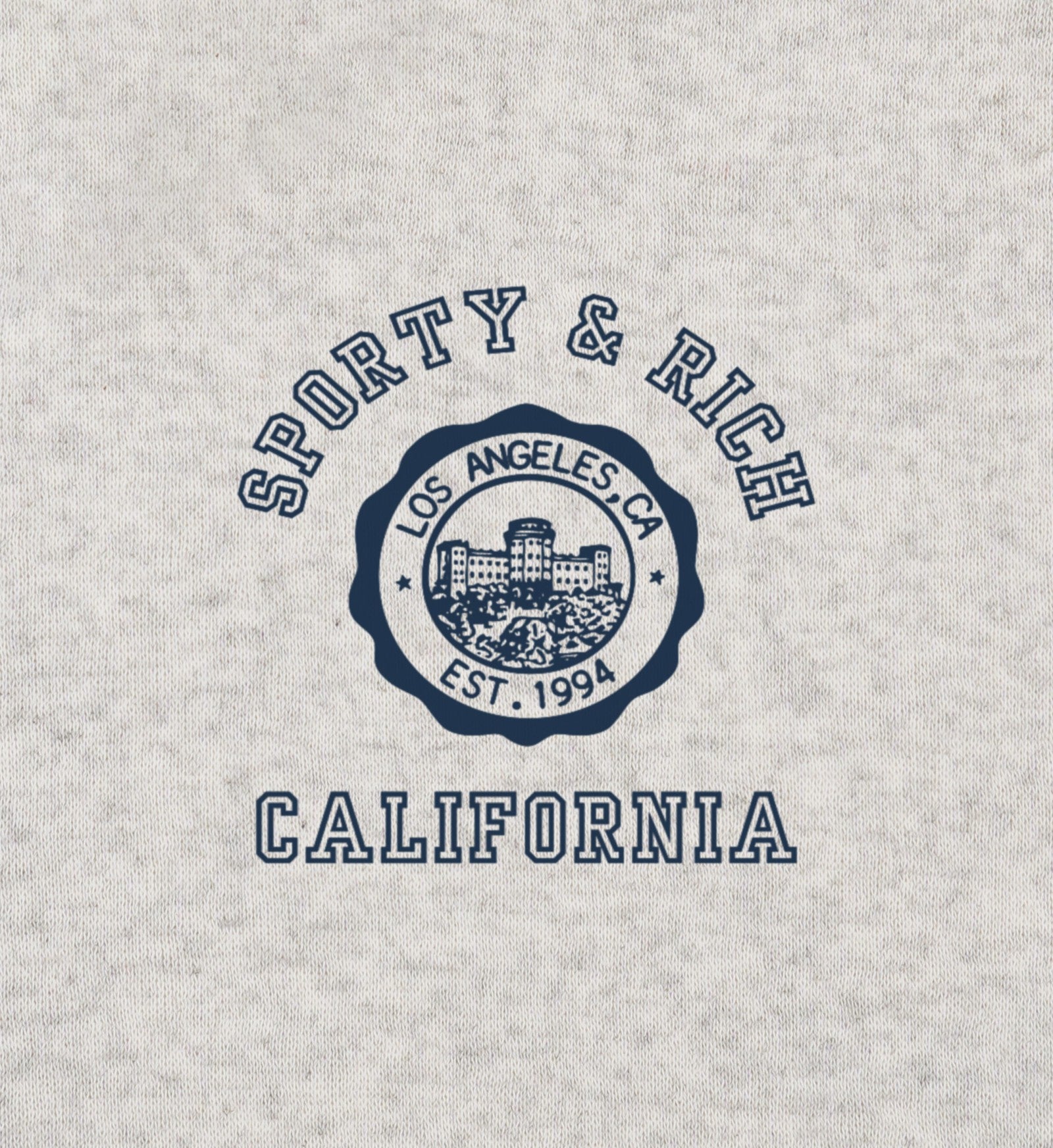 California Emblem Soft Ringer Tee - Heather Gray/Navy Sporty & Rich Sale