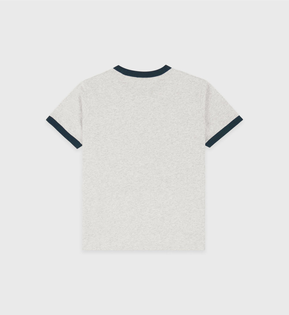 California Emblem Soft Ringer Tee - Heather Gray/Navy Sporty & Rich Sale