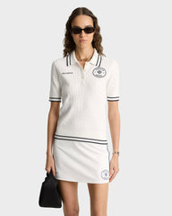 Eden Crest Mini Cable Polo - White/Navy Sporty & Rich Online