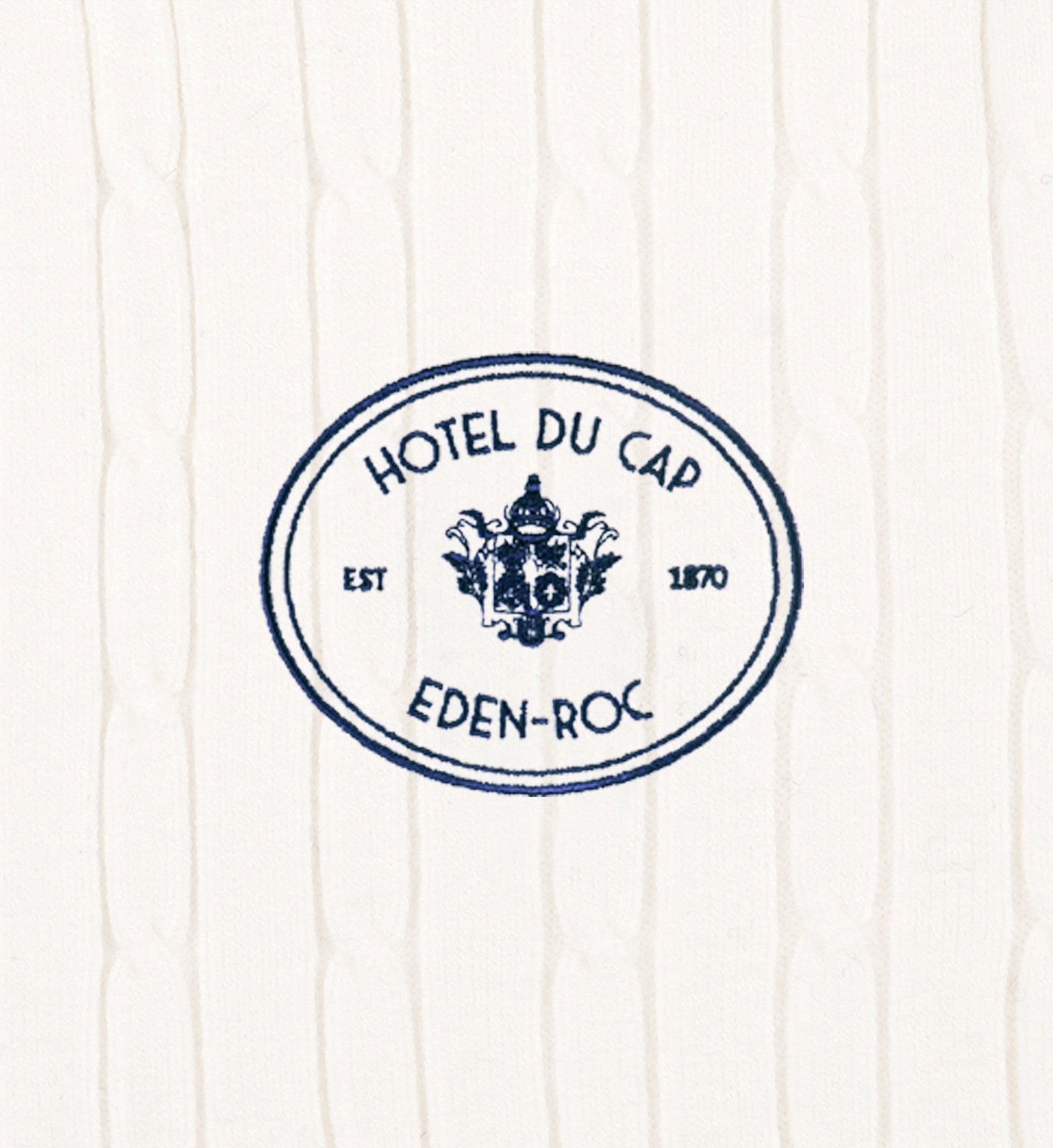 Eden Crest Mini Cable Polo - White/Navy Sporty & Rich Online