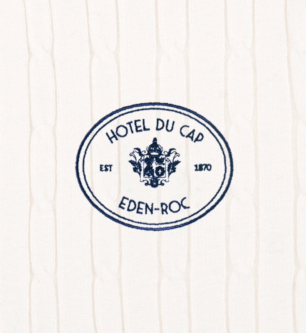 Eden Crest Mini Cable Polo - White/Navy Sporty & Rich Online