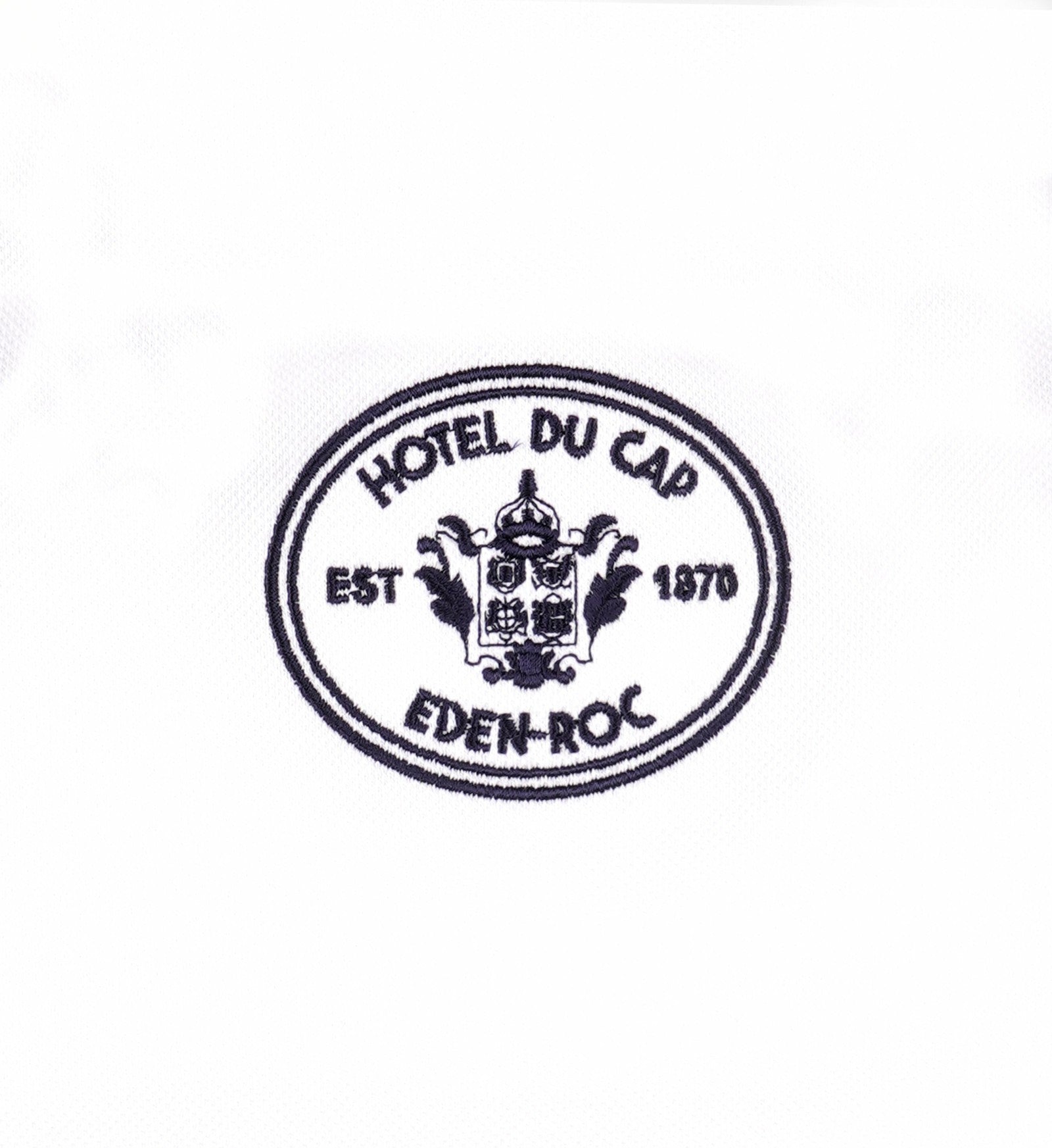 Eden Crest Embroidered Pique Polo - White/Navy Sporty & Rich Discount