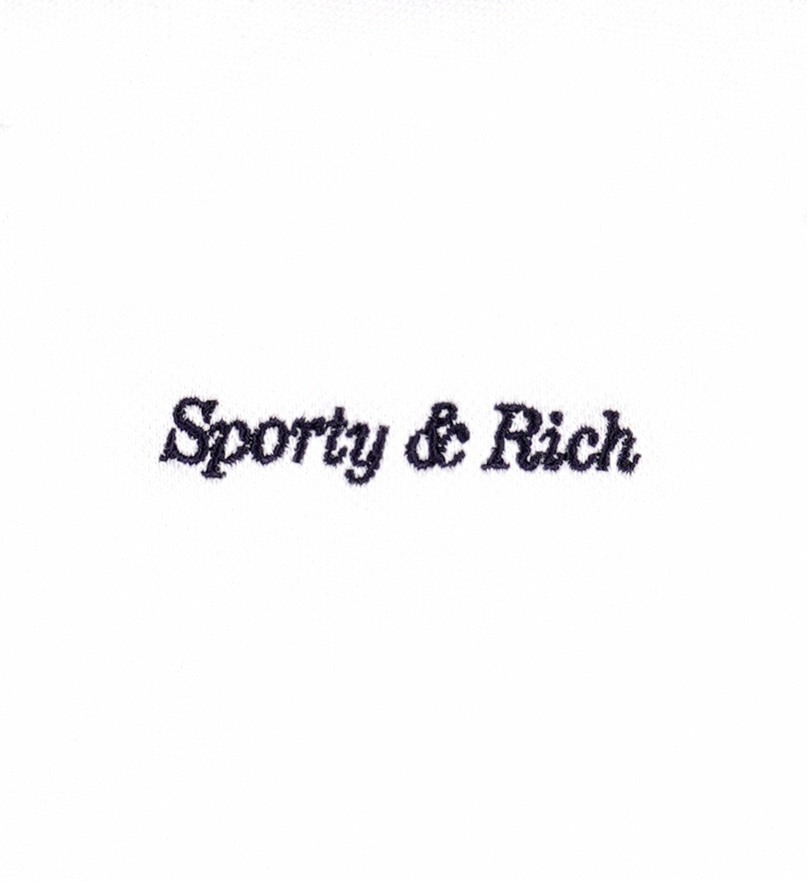 Eden Crest Embroidered Pique Polo - White/Navy Sporty & Rich Discount