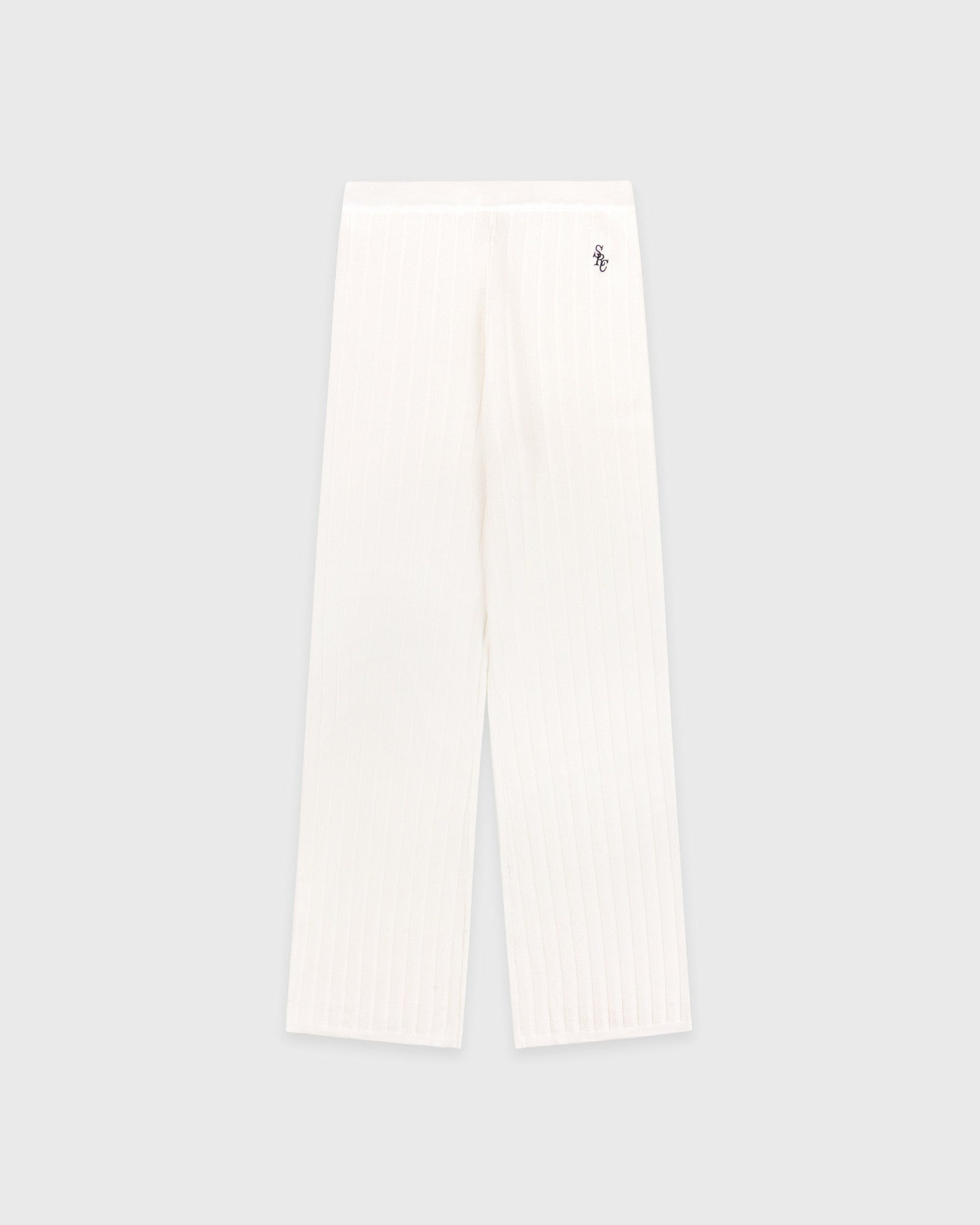 SRC Ribbed Trousers - Ecru/Navy Sporty & Rich US