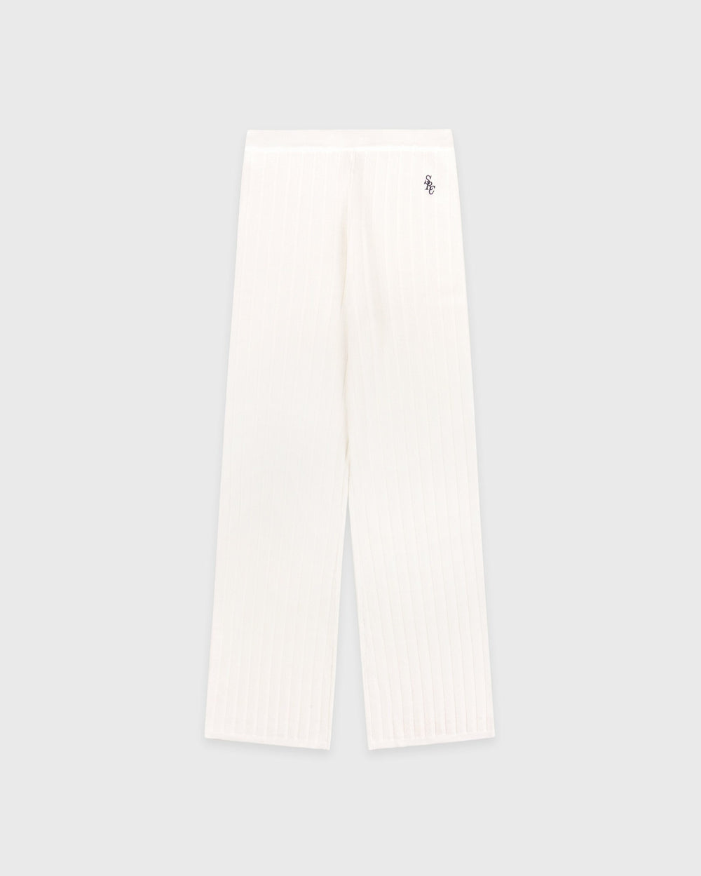 SRC Ribbed Trousers - Ecru/Navy Sporty & Rich US