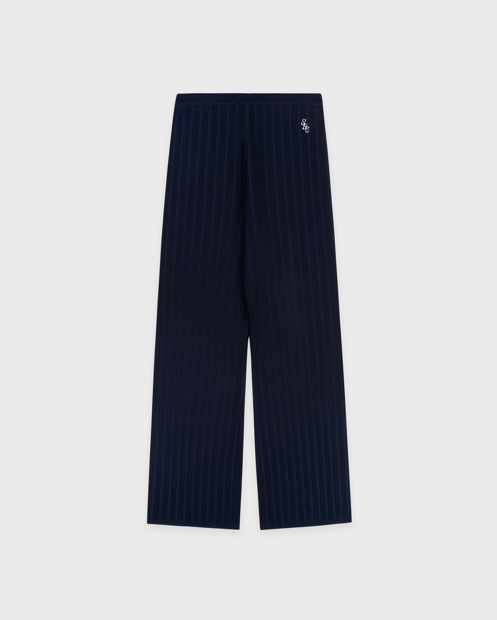 SRC Ribbed Trousers - Dark Navy/White Sporty & Rich Sale