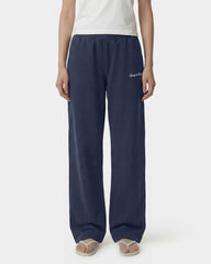 Signature Logo Embroidered Wide Sweatpant - Light Navy/White Sporty & Rich Online