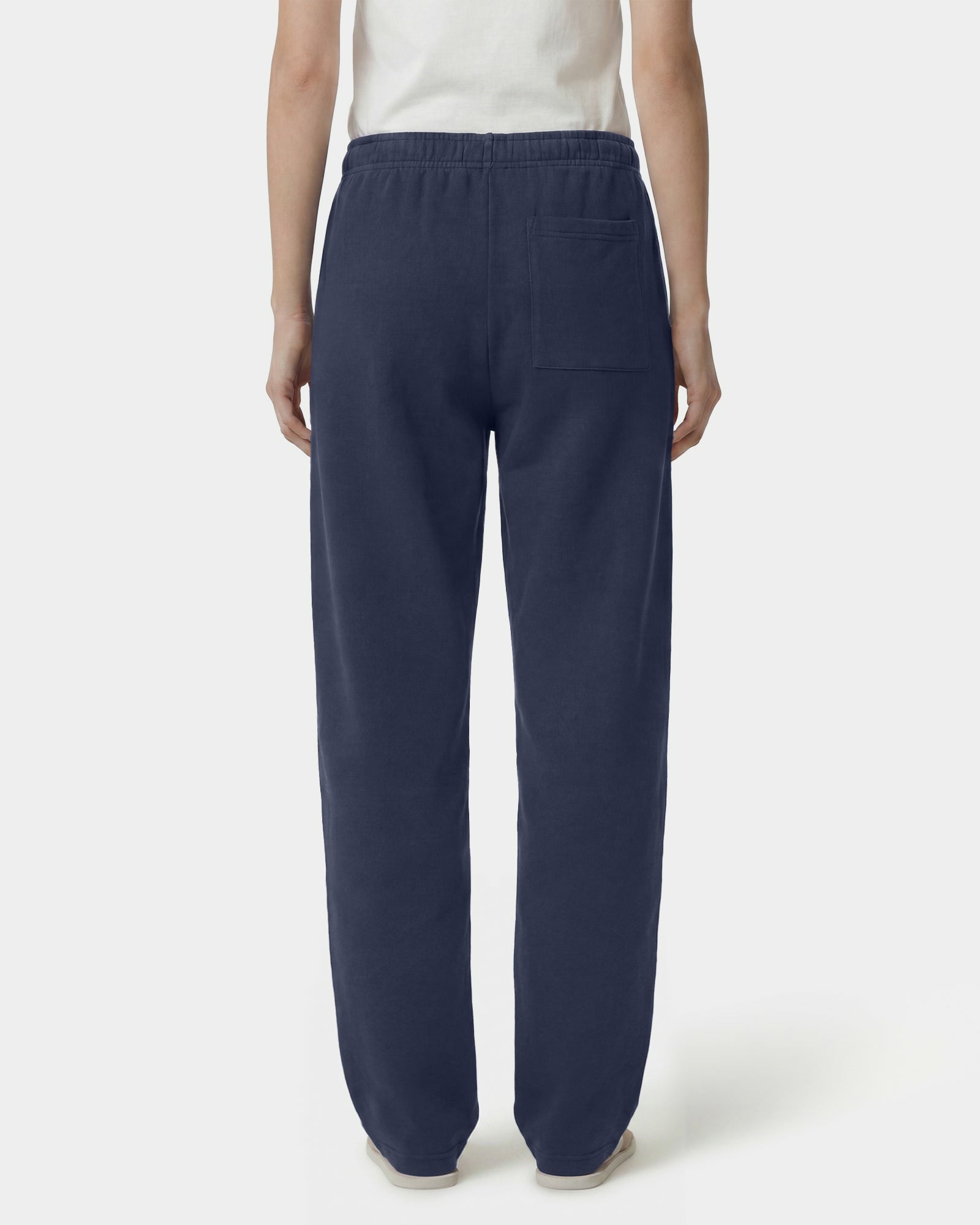 Signature Logo Embroidered Wide Sweatpant - Light Navy/White Sporty & Rich Online
