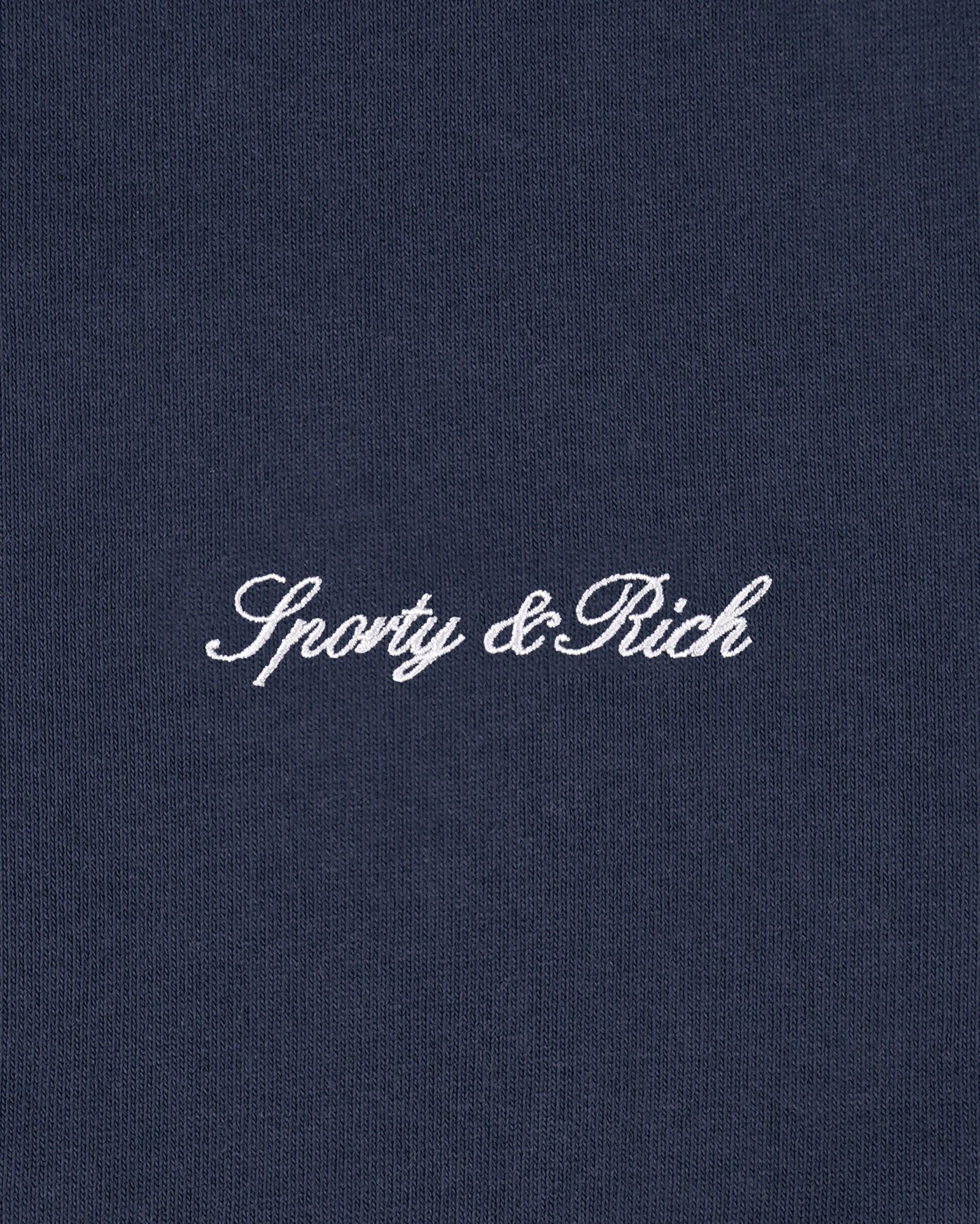 Signature Logo Embroidered Wide Sweatpant - Light Navy/White Sporty & Rich Online