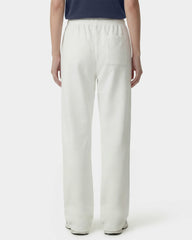 Signature Logo Embroidered Wide Sweatpant - White/Light Navy Sporty & Rich Discount