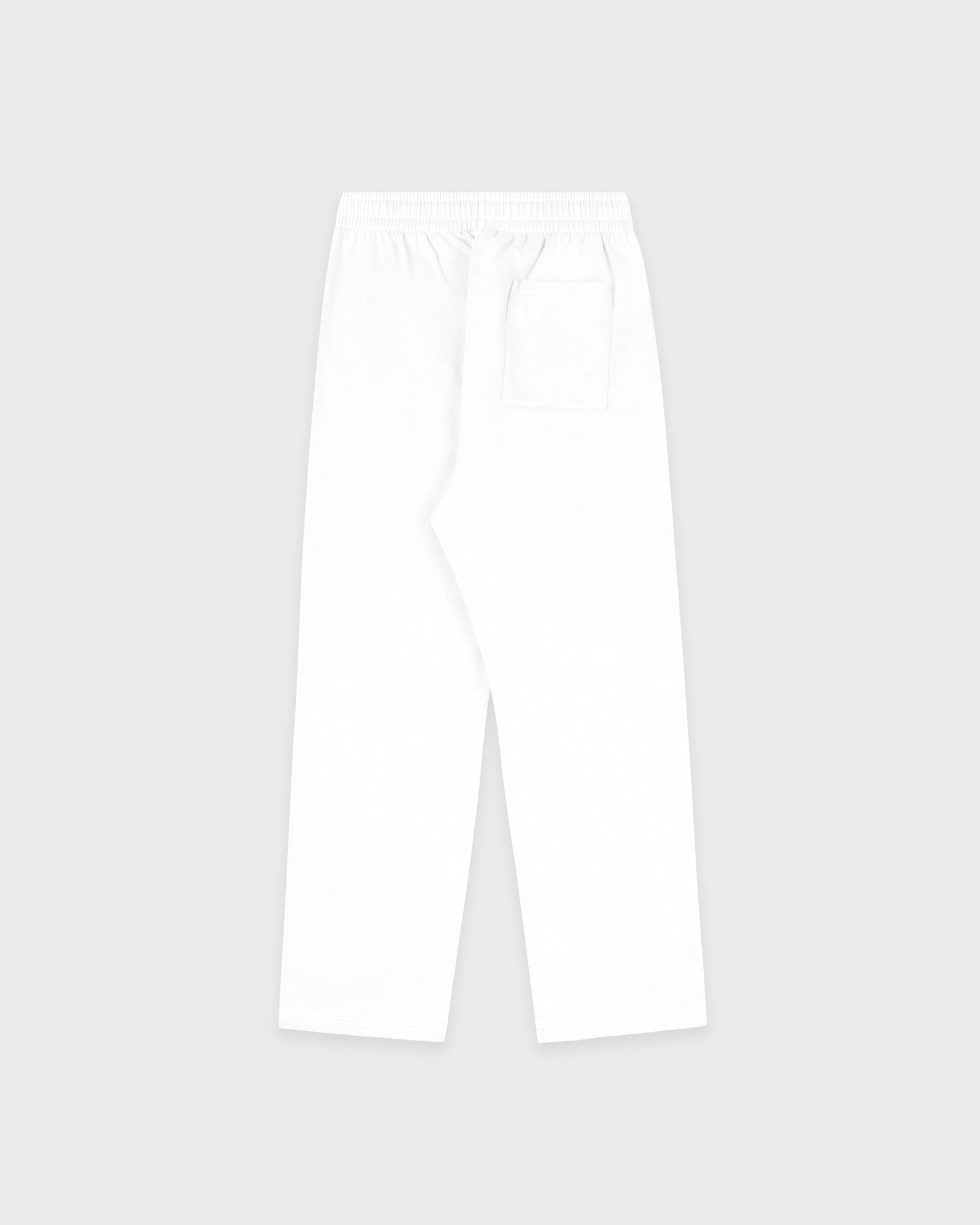 Signature Logo Embroidered Wide Sweatpant - White/Light Navy Sporty & Rich Discount