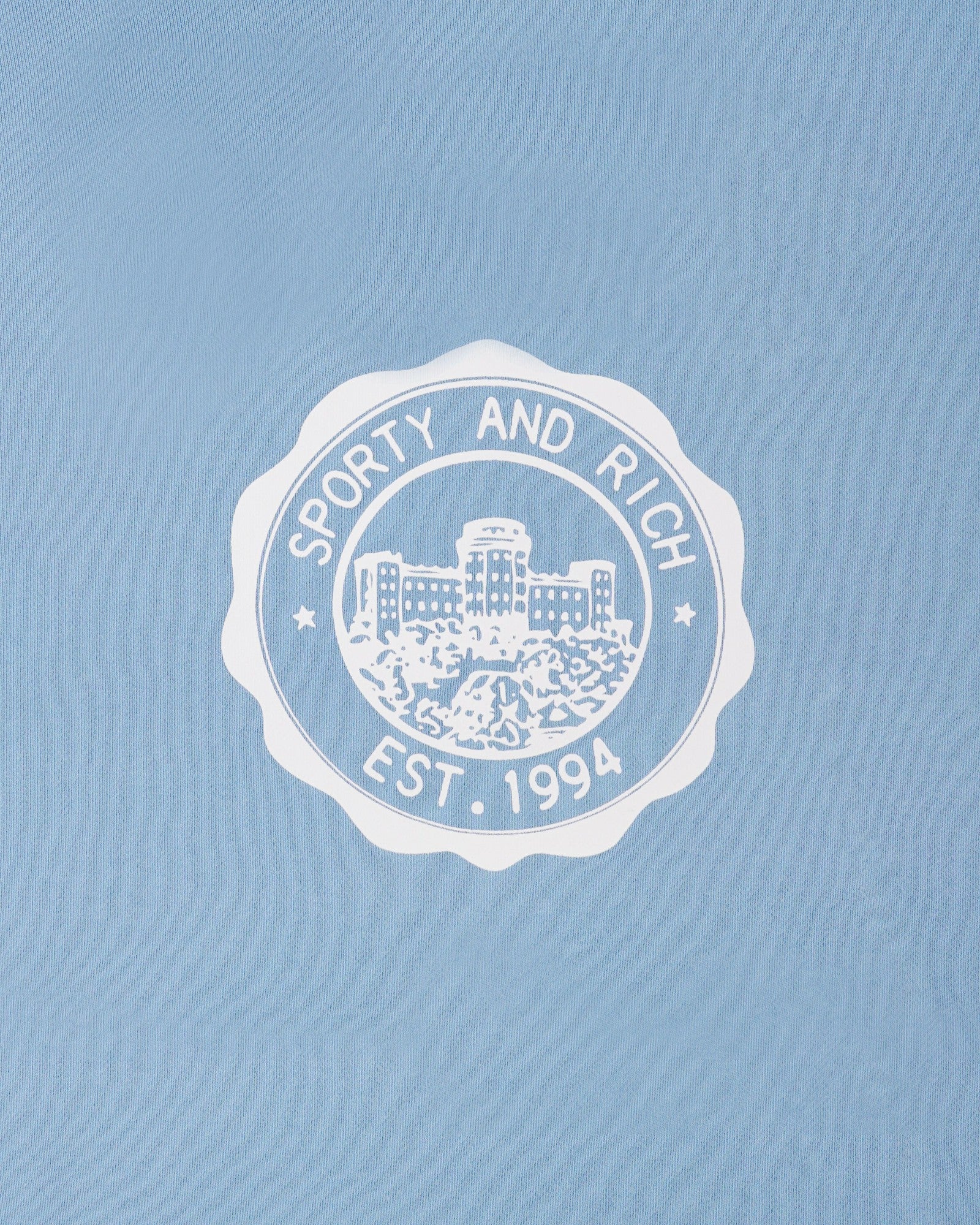 Juicy Emblem Wide Sweatpant - Sky Blue Sporty & Rich For Sale