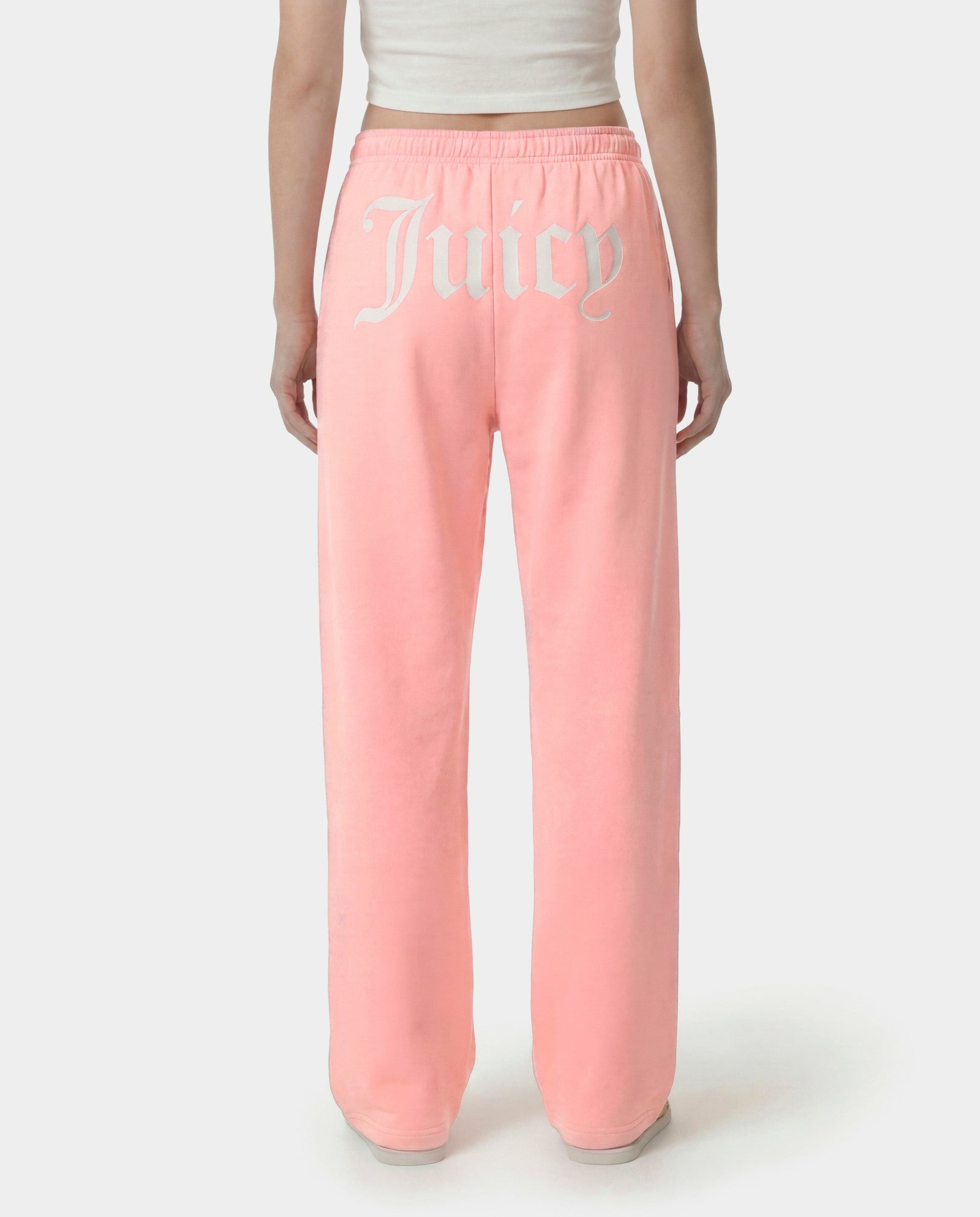 Juicy Emblem Wide Sweatpant - Rose Sporty & Rich Outlet