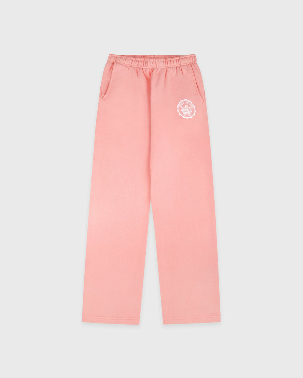 Juicy Emblem Wide Sweatpant - Rose Sporty & Rich Outlet