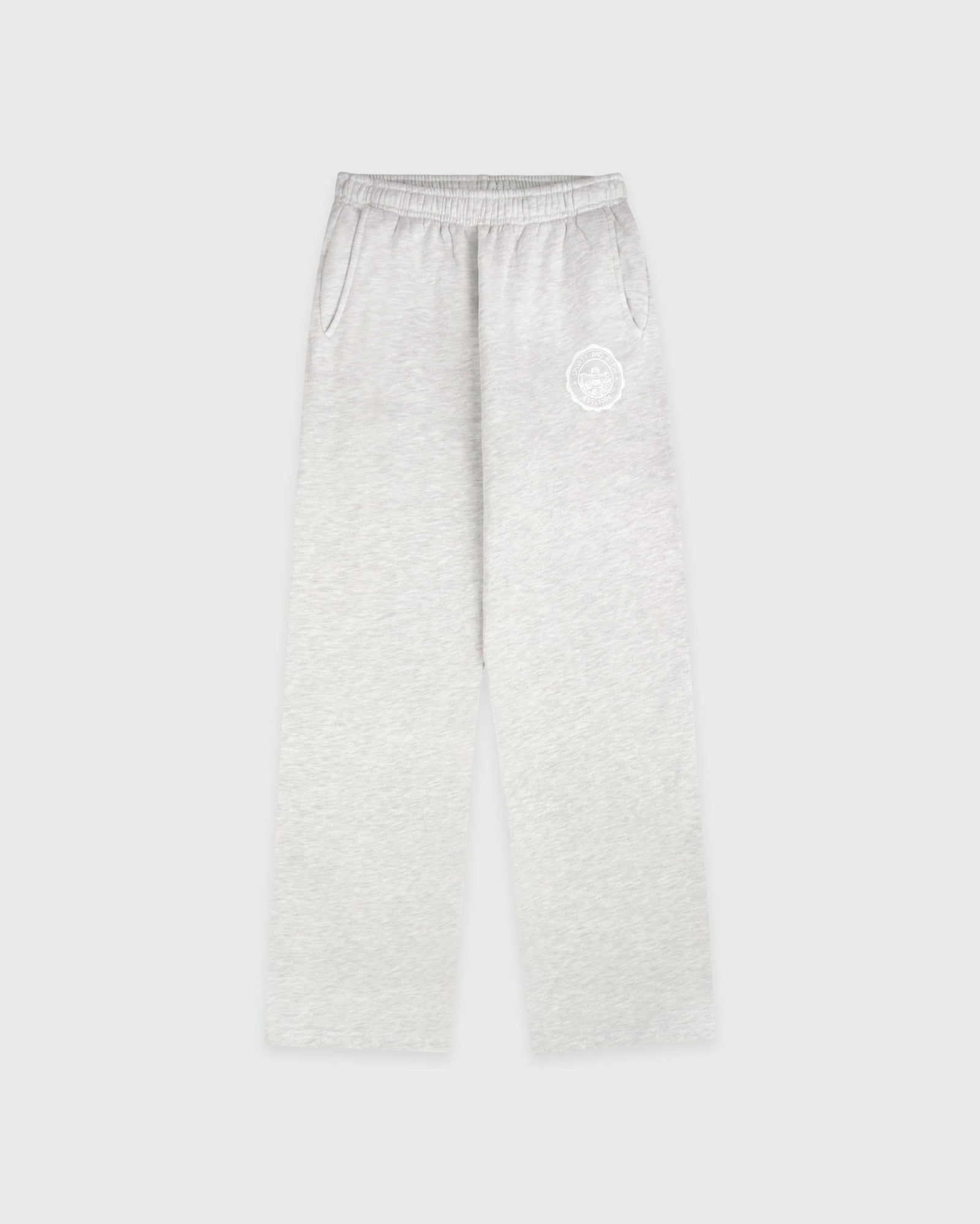 Juicy Emblem Wide Sweatpant - Heather Gray Sporty & Rich US