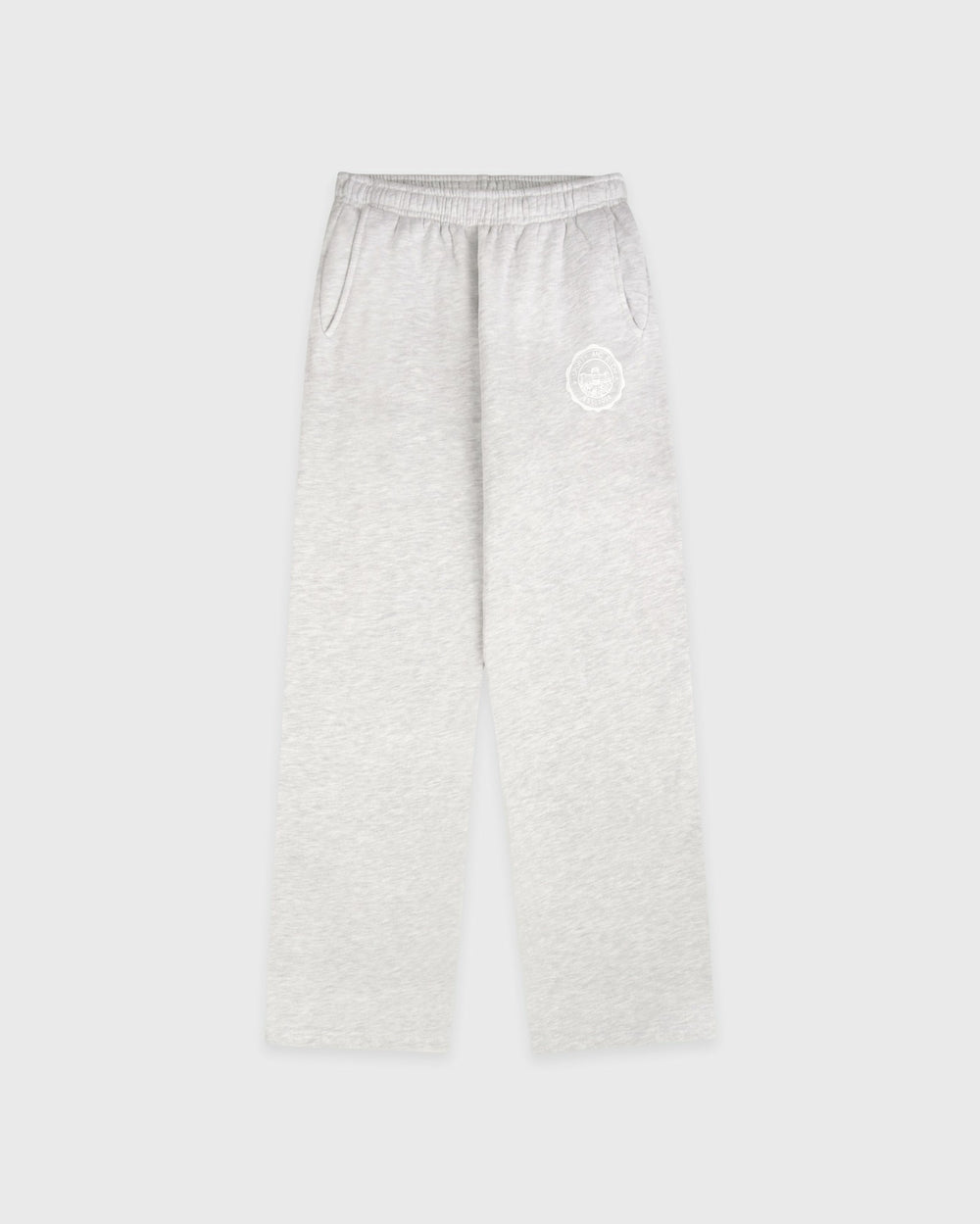 Juicy Emblem Wide Sweatpant - Heather Gray Sporty & Rich US