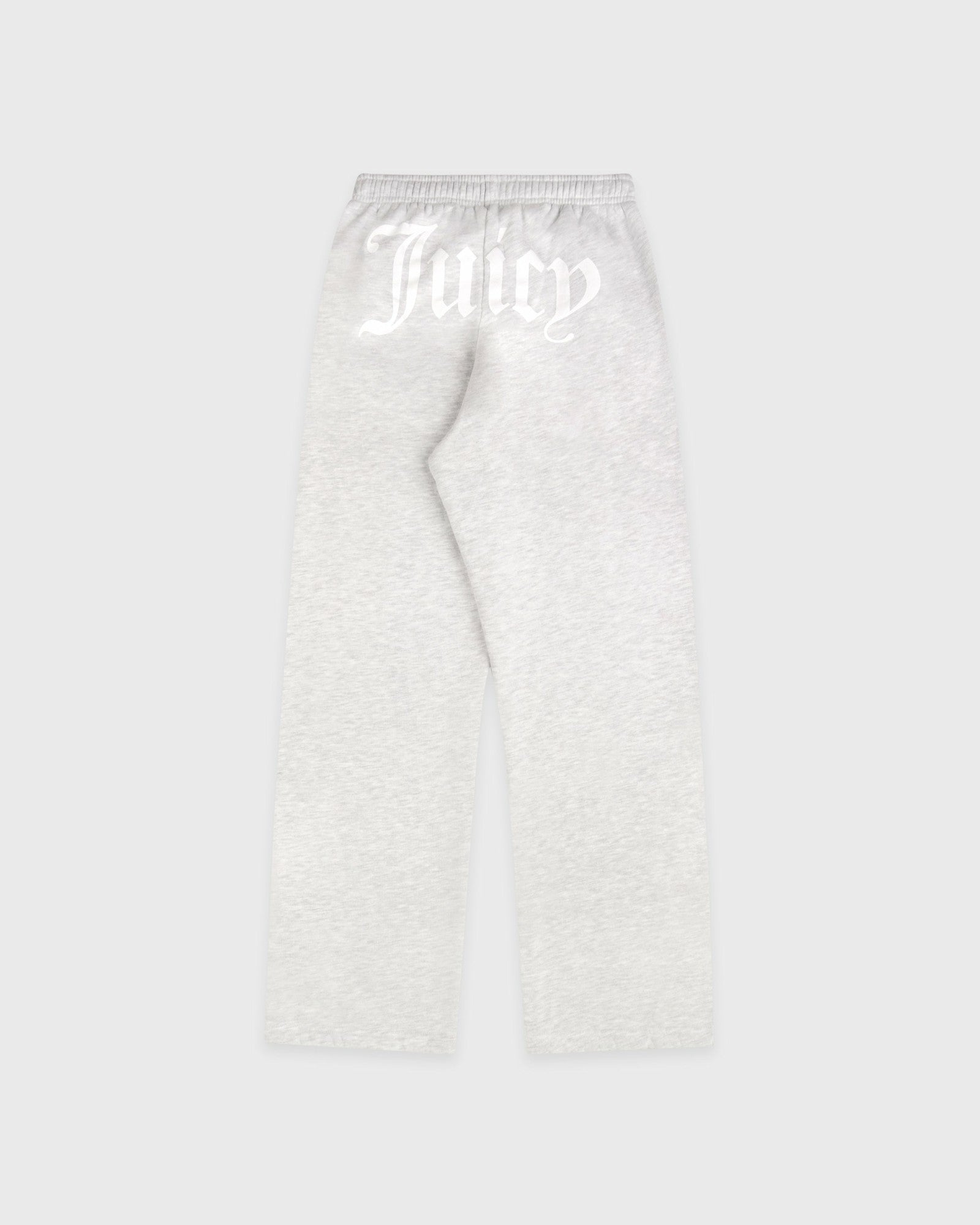 Juicy Emblem Wide Sweatpant - Heather Gray Sporty & Rich US