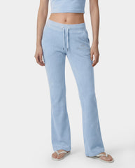 Juicy Script Velour Sweatpant - Sky Blue Sporty & Rich Sale