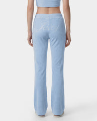 Juicy Script Velour Sweatpant - Sky Blue Sporty & Rich Sale