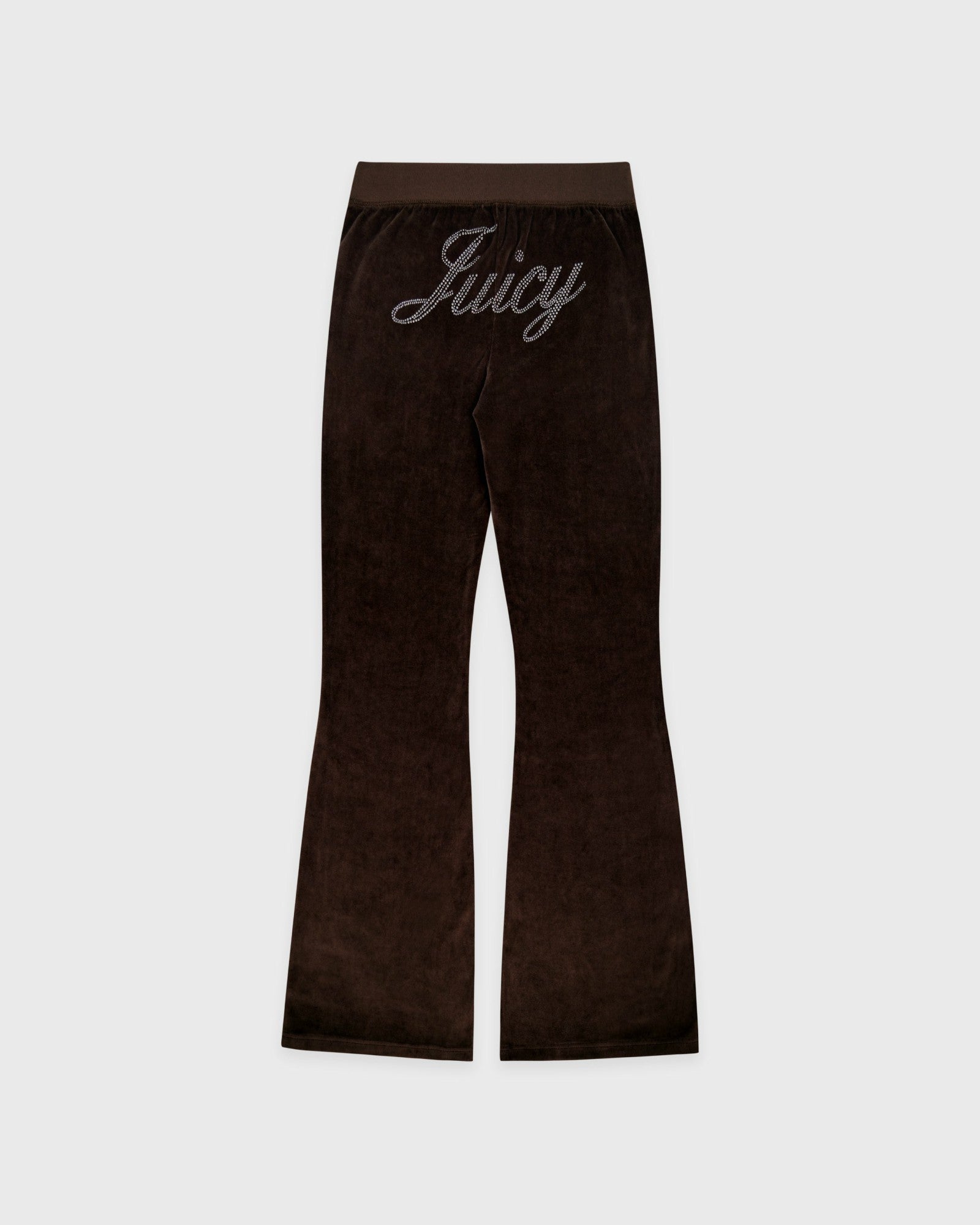 Juicy Script Velour Sweatpant - Chocolate Sporty & Rich Online