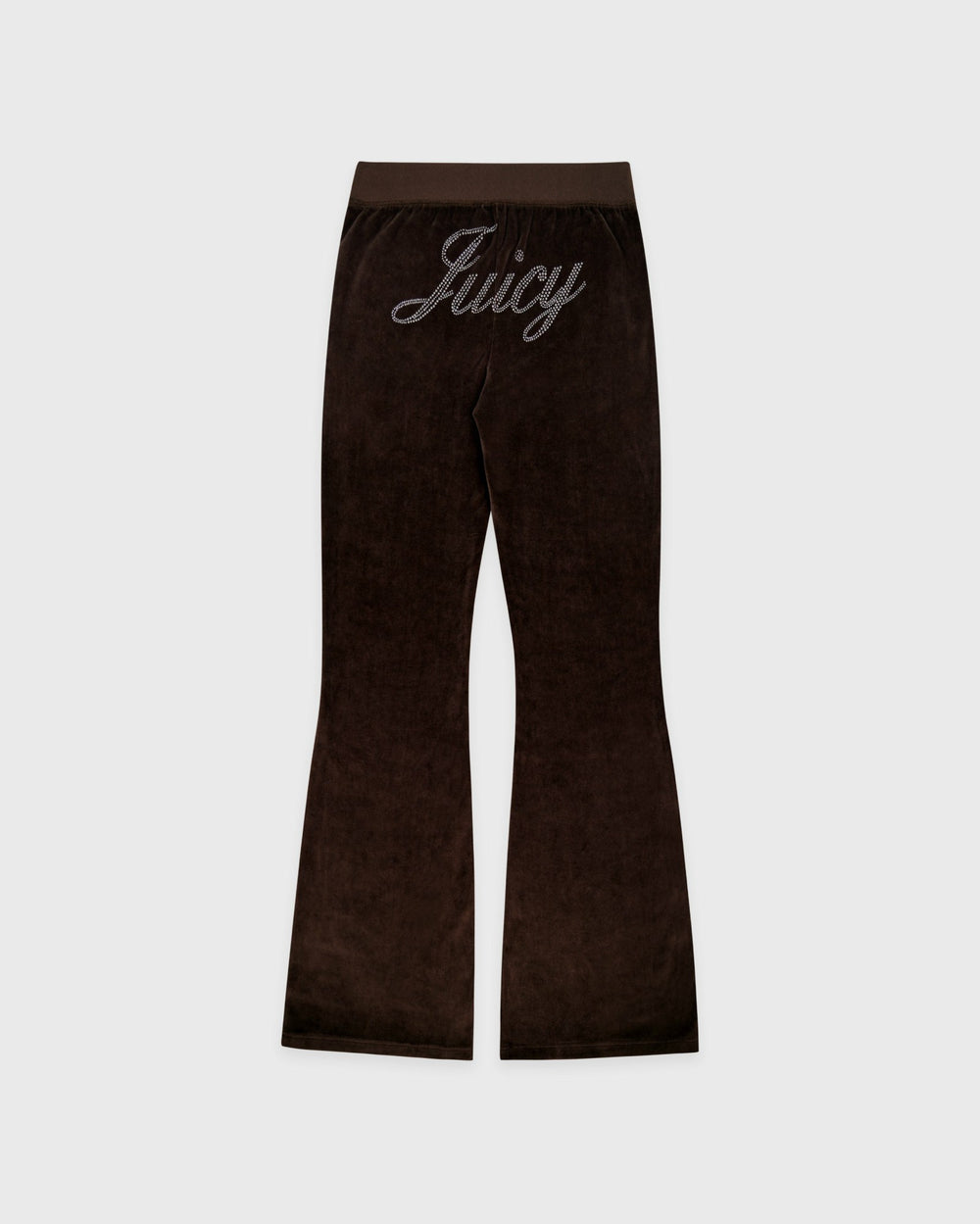 Juicy Script Velour Sweatpant - Chocolate Sporty & Rich Online